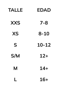 Tabla de talles de guantes